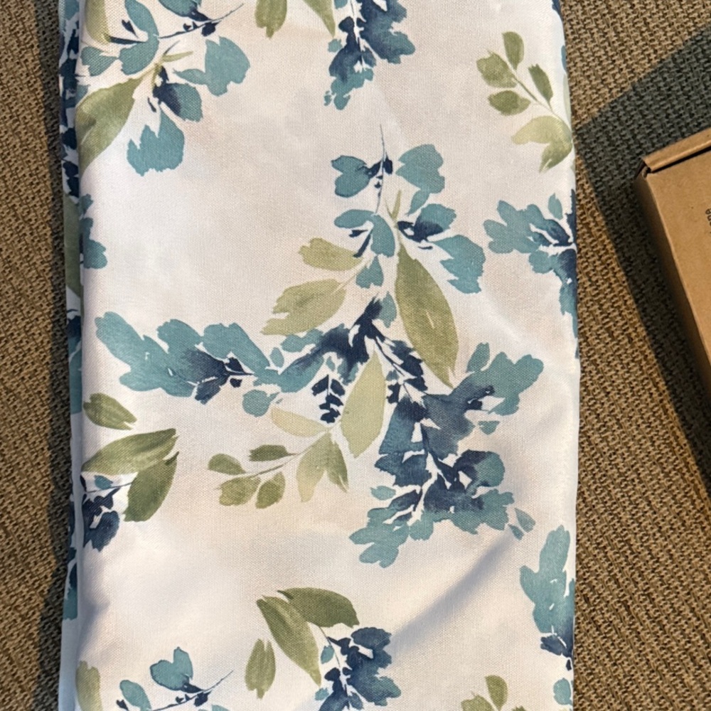 Floral Shower Curtain - Blue and Green